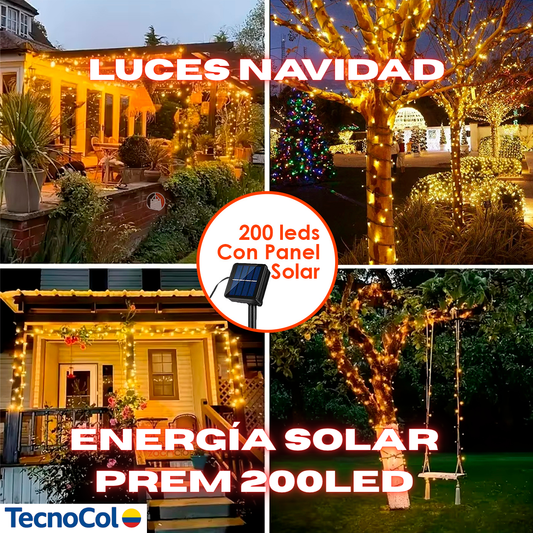 Luces Navidad  Energía Solar Prem 200Led